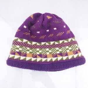 Vintage Turtle Fur Beanie Ski Hat Poppy Gall USA Ponyback Ponytail Messy Bun